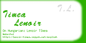timea lenoir business card